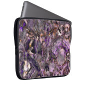 Elegantes lila Marmormuster aus Quarzstein Laptopschutzhülle (Vorne Rechts)