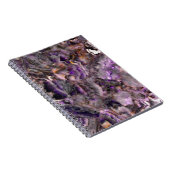 Elegantes lila Marmormuster aus Quarzstein Notizblock (Rechte Seite)