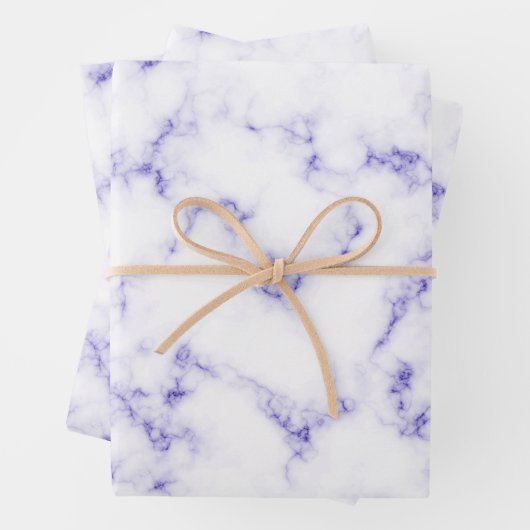 Elegantes lila Marmormuster Geschenkpapier Set (Beispiel)