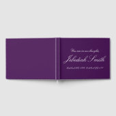 Elegantes Lila Memorial Gästebuch (Voll)