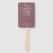 Elegantes Lila Minimalistisches Hochzeitsprogramm Fächer (Vorderseite)