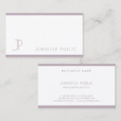 Elegantes Lila, modernes Hübsches Design Visitenkarte (Vorne/Hinten)