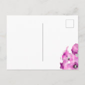Elegantes Lila Mohnbewegen Postkarte (Rückseite)