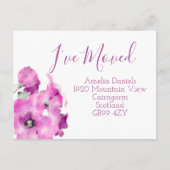 Elegantes Lila Mohnbewegen Postkarte (Vorderseite)