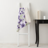 Elegantes Lila Monogramm-Muster Sherpadecke (Beispiel)