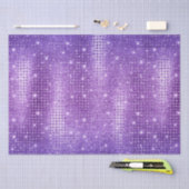 Elegantes Lila Mosaik-Metallic-Glitzer-Muster Seidenpapier (Handwerk)