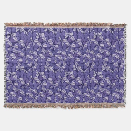 Elegantes Lila Muster Decke (Vorderseite)