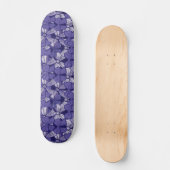 Elegantes Lila Muster Skateboard (Vorderseite)