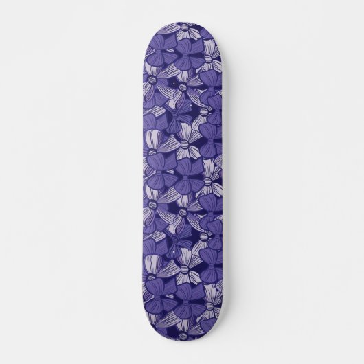 Elegantes Lila Muster Skateboard (Vorne)