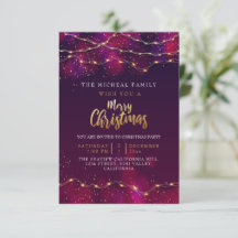 Elegantes Lila Neon Custom Weihnachtsgeschenk