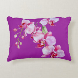 Elegantes Lila Orchid Akzent Kissen