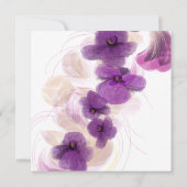 Elegantes Lila Orchideen Brautparty Einladung (Rückseite)