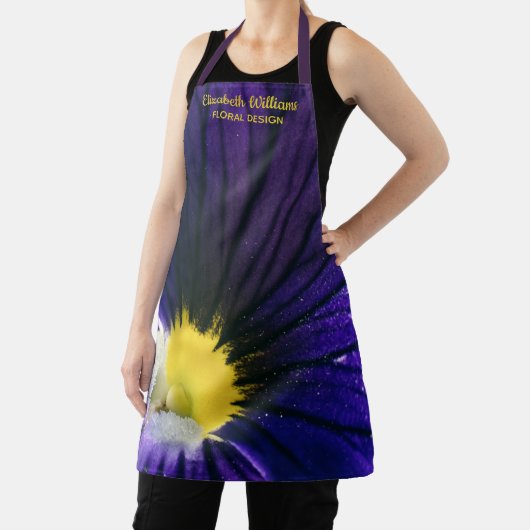 Elegantes Lila Pansy-Makrofoto Schürze (InSitu)