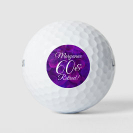 Elegantes Lila Party 60 & Rentenersatz Golfball