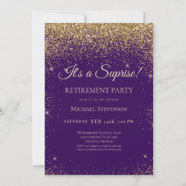 Elegantes Lila Party für die Rückgabe von Unterneh Einladung