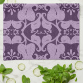 Elegantes Lila Patter Geschirrtuch (Gefaltet)