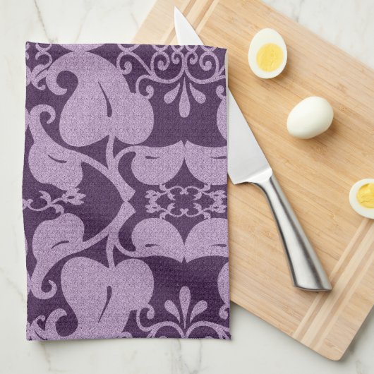 Elegantes Lila Patter Geschirrtuch (Viertel Falte)
