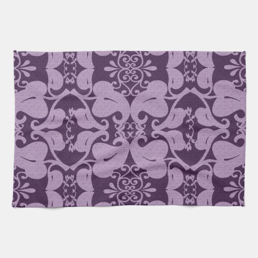 Elegantes Lila Patter Geschirrtuch (Horizontal)