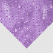 Elegantes Lila Polka Dot Metallic Glitzer Muster Seidenpapier (Detail)