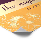 Elegantes Lila Probe-Dinner Willkommenspender Poster (Ecke)