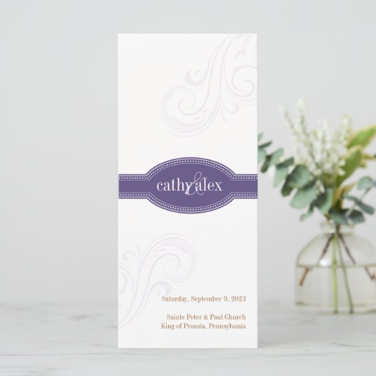 Elegantes Lila Programm, Caroline Wedding (Stehend Vorderseite)