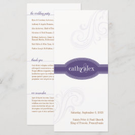 Elegantes Lila Programm, Caroline Wedding