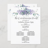 Elegantes Lila Quinceanera-Programm (Vorne/Hinten)