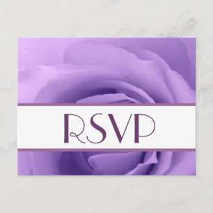 Elegantes lila Rose UAWG, das Wartekarte Wedding RSVP Karte