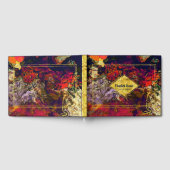 Elegantes Lila Rot Abstrakt mit Imitats Gold Accen Gästebuch (Voll)