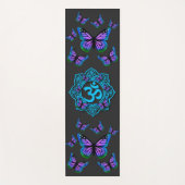 Elegantes lila Schmetterlingssymbol Yogamatte (Vorderseite)