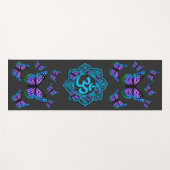 Elegantes lila Schmetterlingssymbol Yogamatte (Vorderseite (Horizontal))