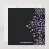 Elegantes Lila Schneeflocken Brautparty Einladung (Rückseite)