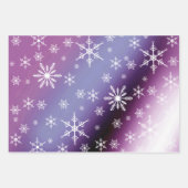 Elegantes lila Schneeflocken-Gradient-Geschenk Geschenkpapier Set (Vorderseite 2)