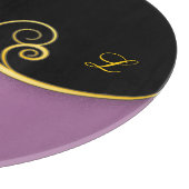 Elegantes lila-schwarzes Schnittbrett mit anfängli Schneidebrett (Ecke)