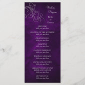 Elegantes Lila Silberhochzeitprogramm Programm (Vorderseite)