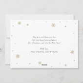 Elegantes Lila Snowflake Foto Frohe Weihnachten (Rückseite)