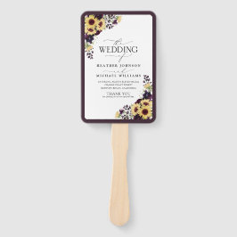 Elegantes Lila Sonnenblumenprogramm Fächer