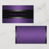 Elegantes Lila Stich mit Schwarz Visitenkarte (Vorne/Hinten)