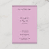 Elegantes Lila Template Einfach Modernes Minimalis Visitenkarte (Rückseite)