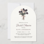 Elegantes Lila Tulips Brautparty Einladung (Vorderseite)