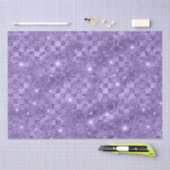Elegantes, Lila, überprüftes Muster eines metallis Seidenpapier (Handwerk)