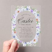 Elegantes Lila und blauer Osterfest Acryleinladungen (Insitu (Handheld))