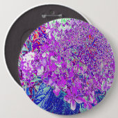 Elegantes Lila und blaues Limelight Hydrangea Button (Vorne & Hinten)