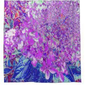 Elegantes Lila und blaues Limelight Hydrangea Duschvorhang (Vorderseite)