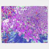 Elegantes Lila und blaues Limelight Hydrangea Fleecedecke (Vorderseite (Horizontal))