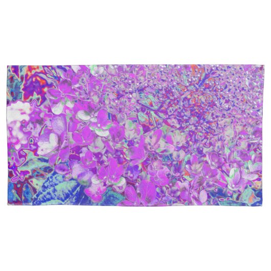 Elegantes Lila und blaues Limelight Hydrangea Kissenbezug (Vorderseite-Links)