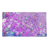 Elegantes Lila und blaues Limelight Hydrangea Kissenbezug (Rückseite-Links)