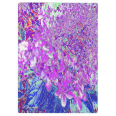 Elegantes Lila und blaues Limelight Hydrangea Klemmbrett (Rückseite)