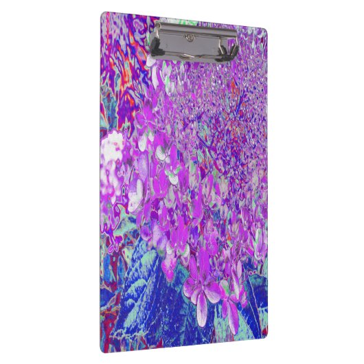 Elegantes Lila und blaues Limelight Hydrangea Klemmbrett (Rechts)