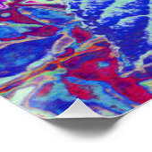 Elegantes Lila und blaues Limelight Hydrangea Poster (Ecke)